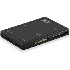 ACT AC6370 USB 3.2 cardreader, SD/microSD/SDHC, zwart